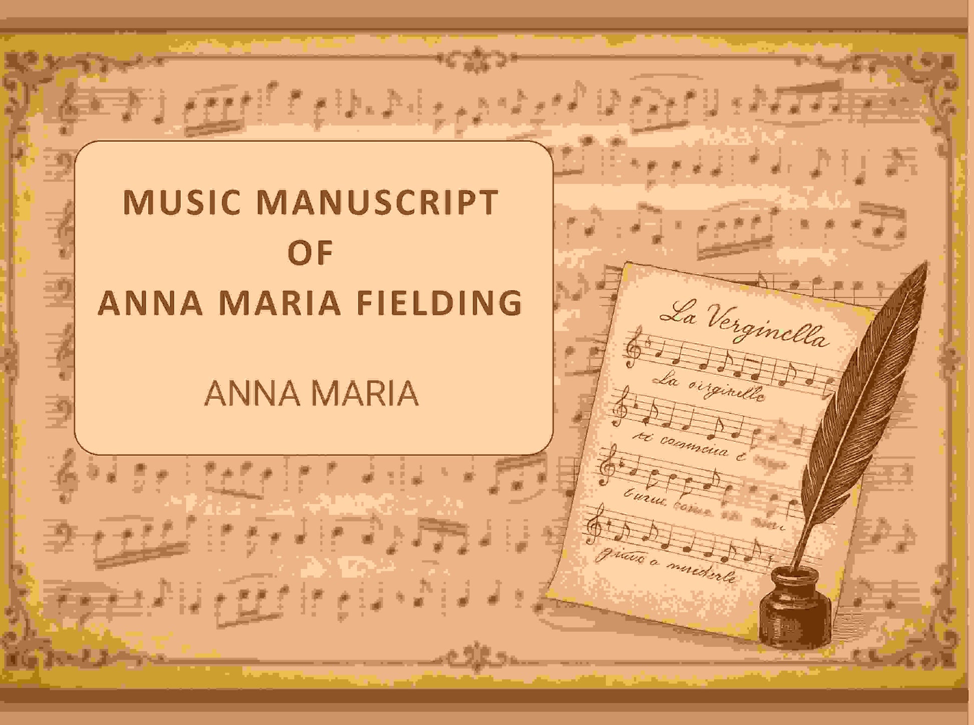 Music manuscript of Anna Maria Fielding - Gyan Books