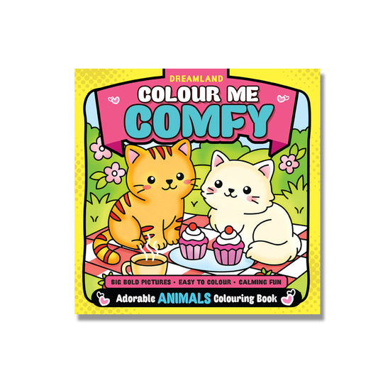 Dreamland Publications Colour Me Comfy: Artsy Animals - Easy and Relaxing Animal Colouring Book for All Ages with Bold, Cute and Creative Designs