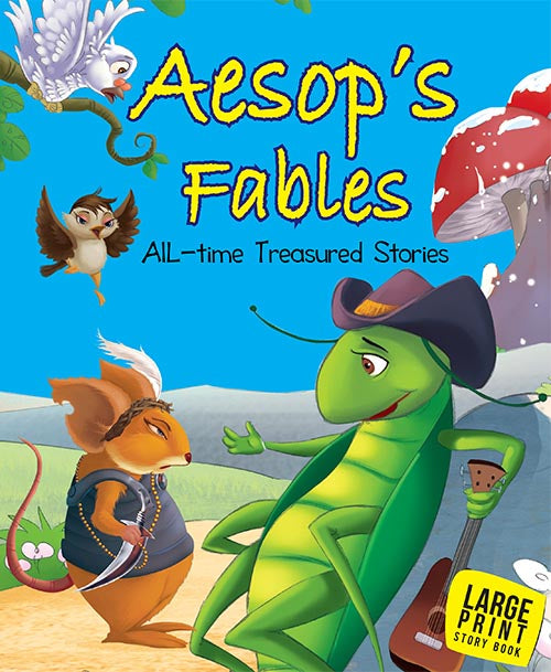 Aesops Fables : All Time Treasured Stories : Large Print - Om Books 