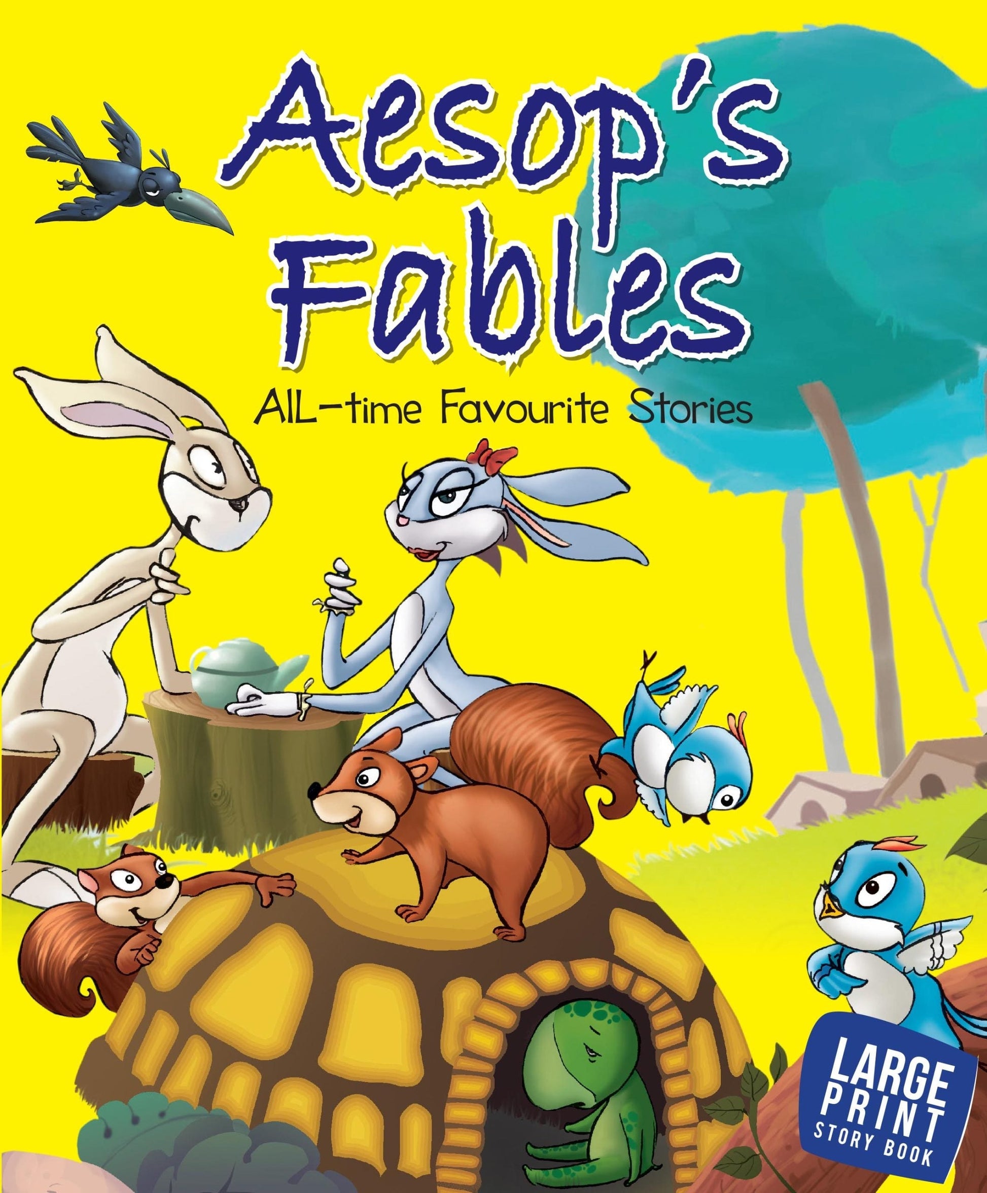 Aesops Fables : All Time Favourite Stories : Large Print - Om Books 