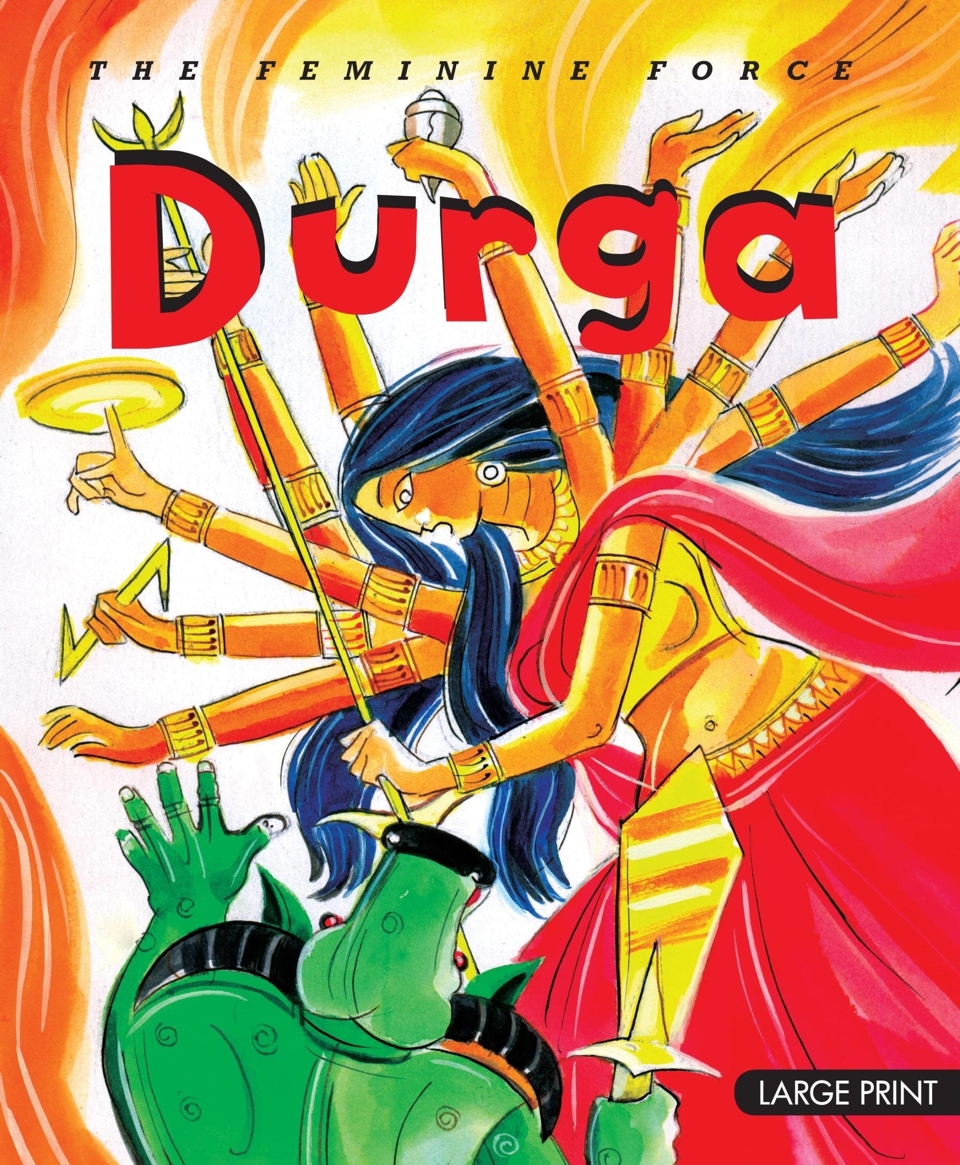 The Feminine Force Durga : Large Print - Om Books  Grab2Buy Om Books Grab2Buy