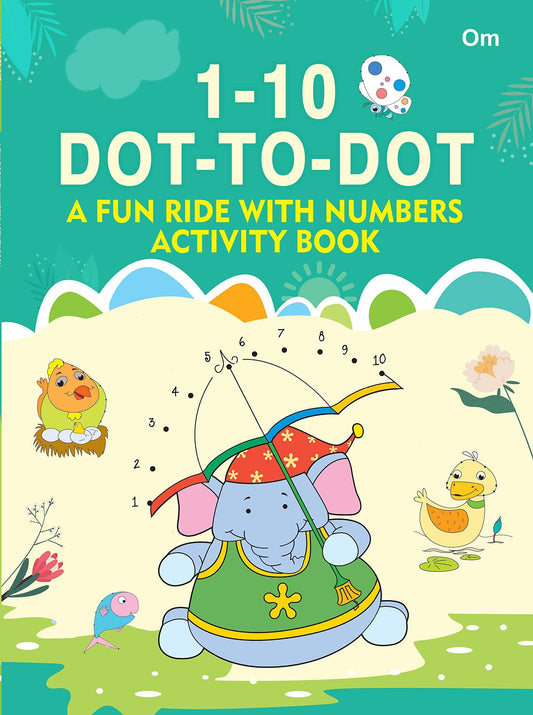 1-10 Dot-to-Dot : A Fun Ride with Numbers Activity Books - Om Books 