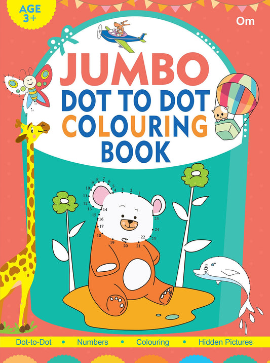 Jumbo Dot-to-Dot Colouring Book (Binder) - Om Books