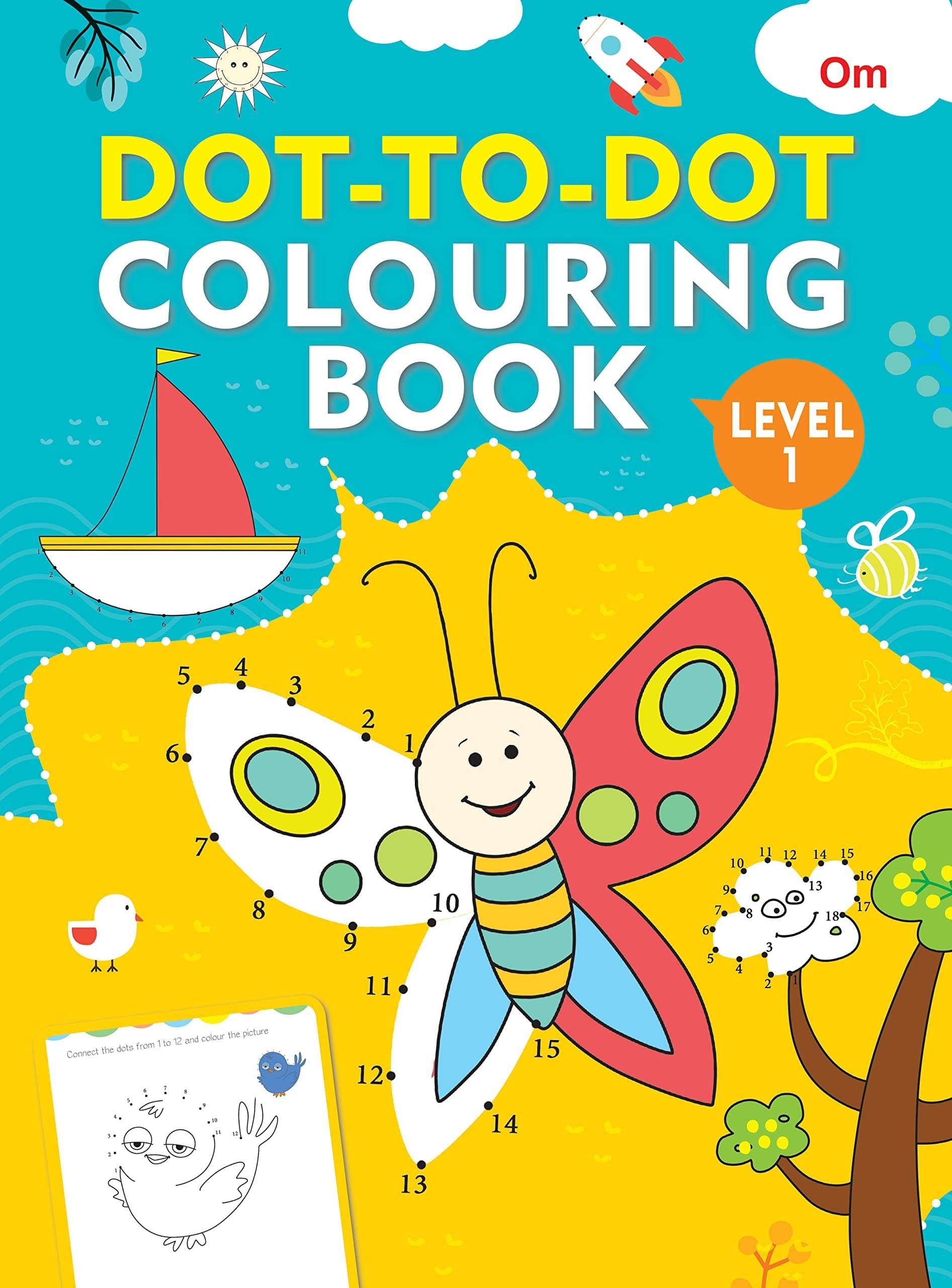 Dot-to-Dot Colouring Book Level 1 - Om Books 