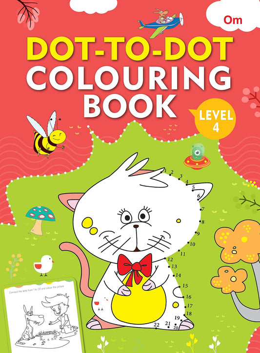 Dot-to-Dot Colouring Book Level 4 - Om Books