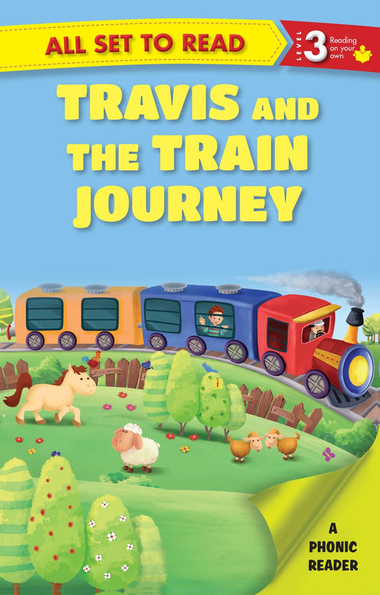 All set to Read A Phonics Reader Travis and the Train Journey - Om Books