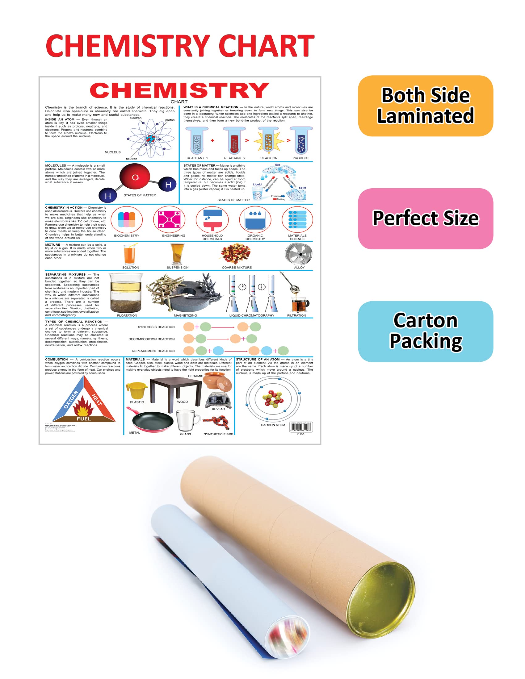 Dreamland Publications Chemistry : Children Reference Educational Laminated Chart