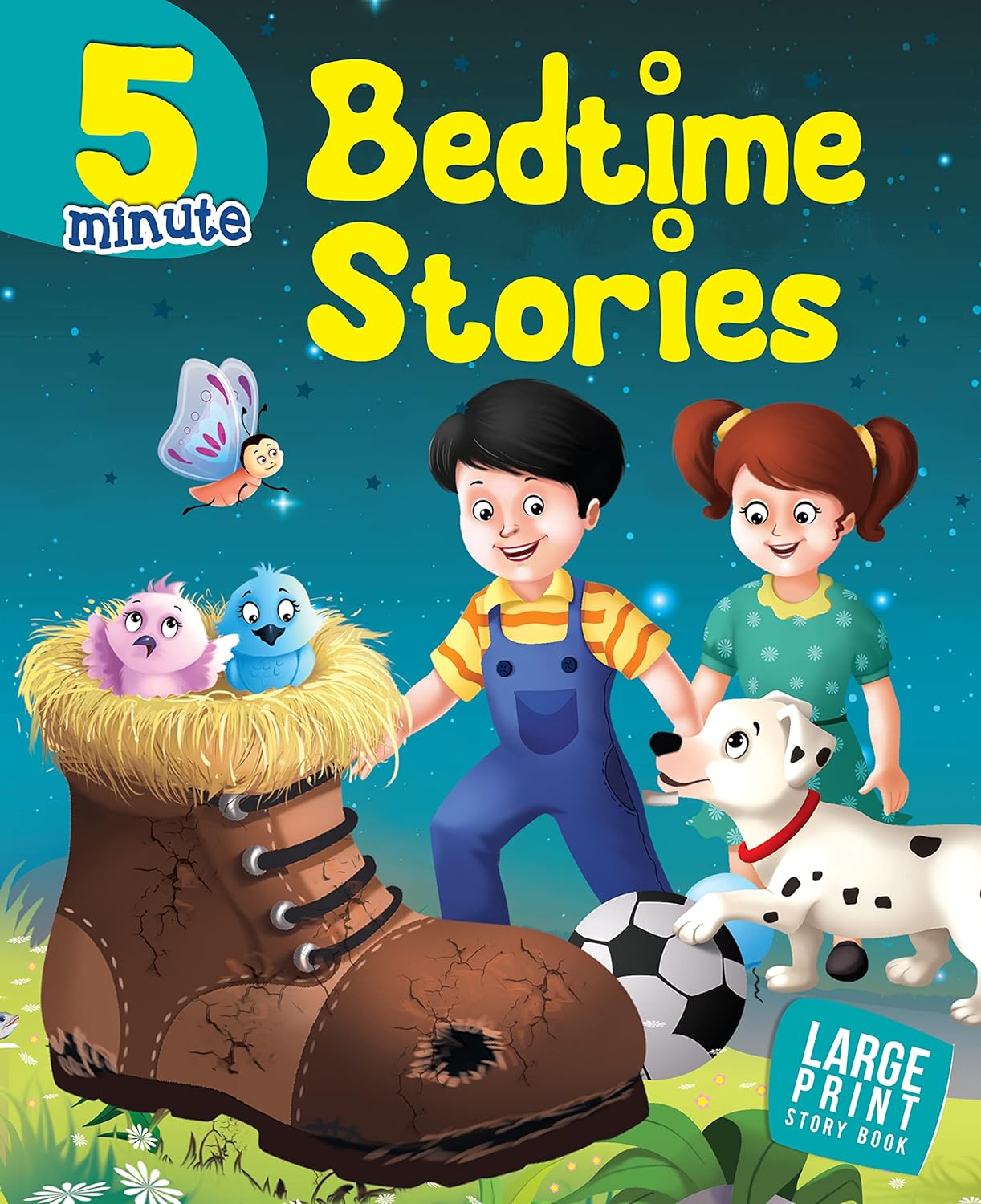 5 Mintute Bedtime Stories : Large Print (Paperback) - Om Books 