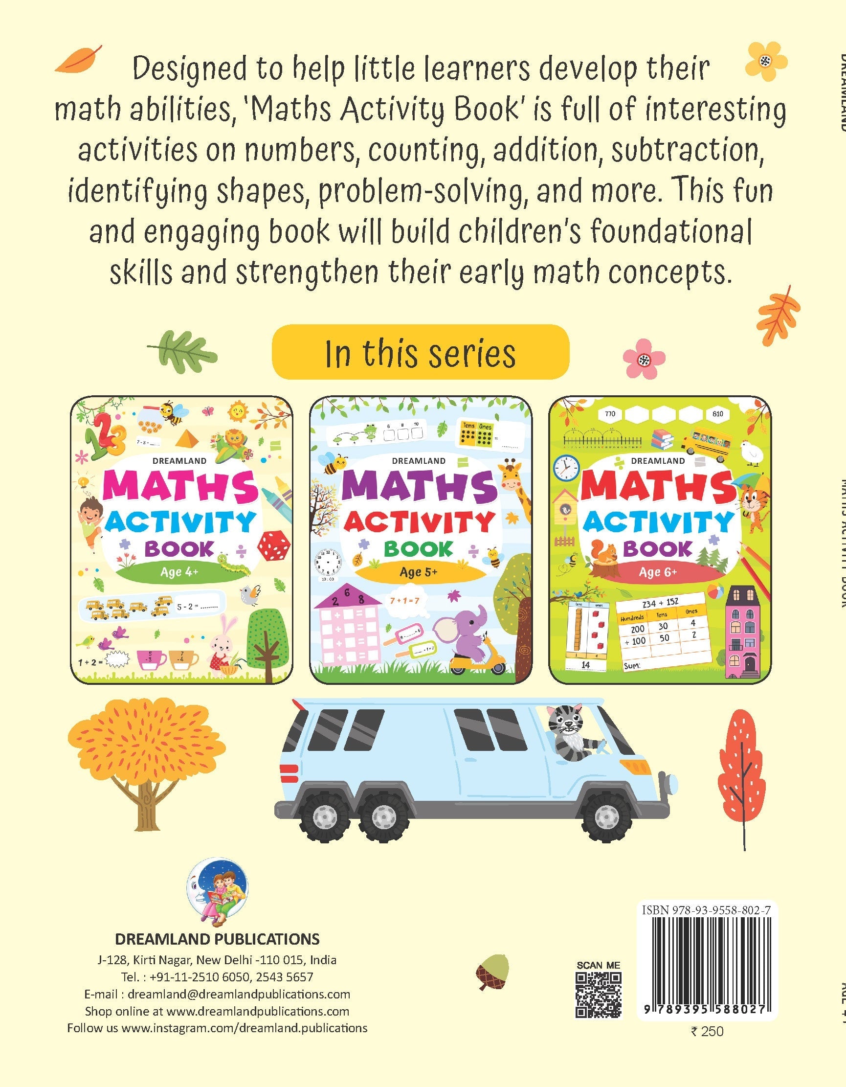 Dreamland Publications Maths Activity Book Age 4+ : Children's Interactive & Activity Book