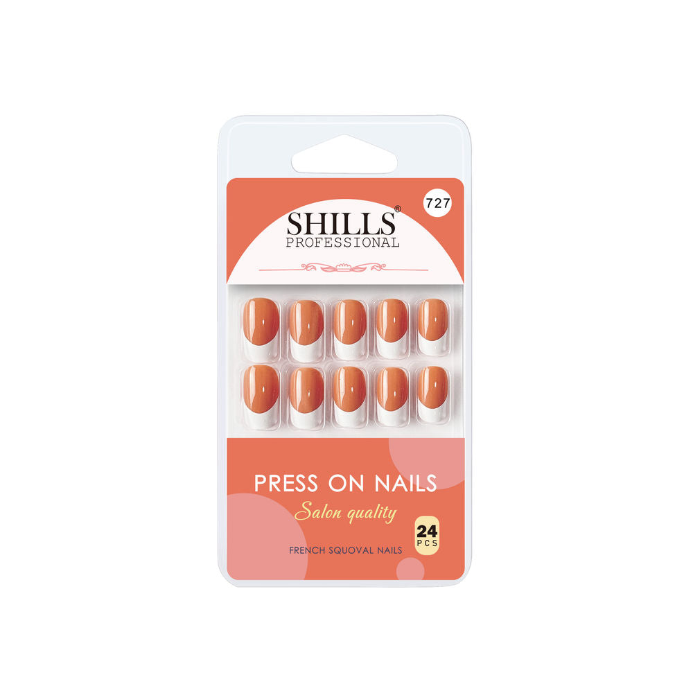 Shills Professional Reusable Press On Nails French Square - SPN727