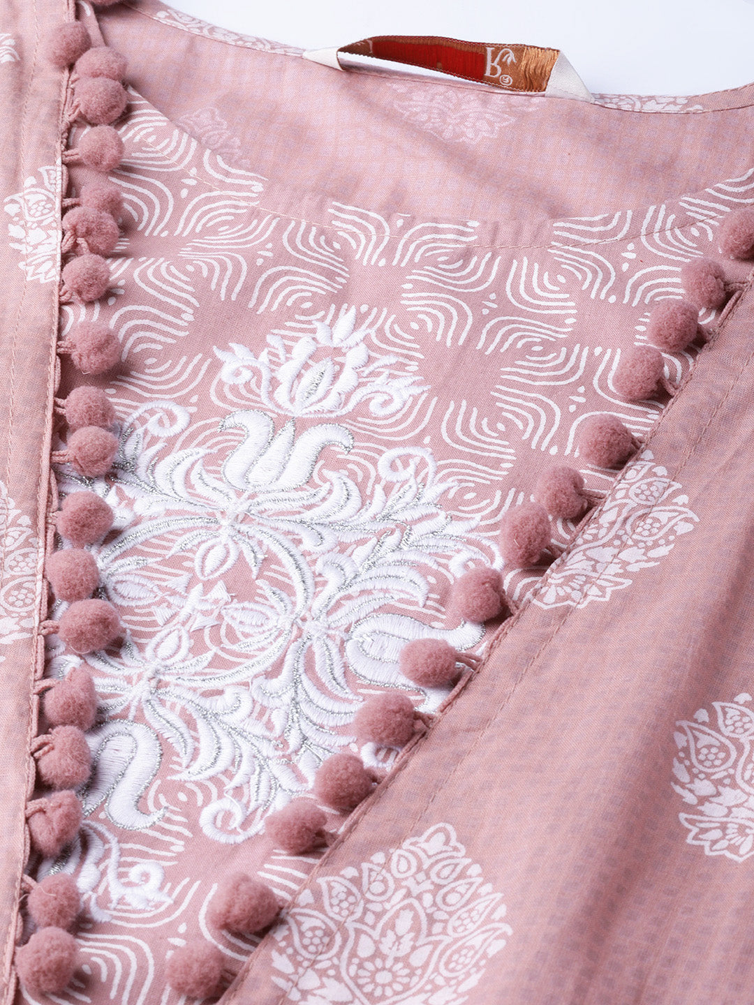 Juniper Womens Pink Cambric Double Layered Kurta