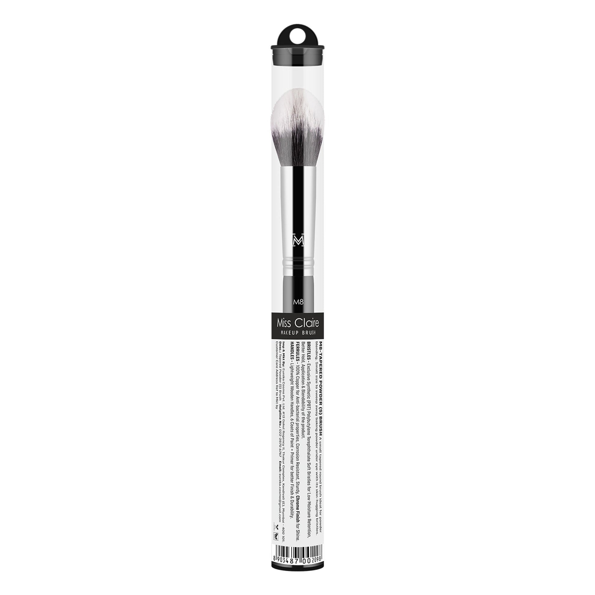 Miss Claire M8 - Tapered Powder (S) Brush - Chrome