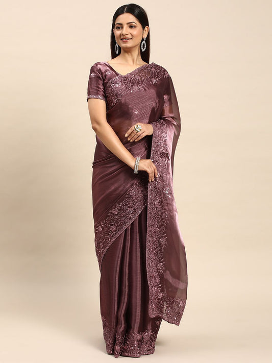 kasee Embroidered Organza Saree