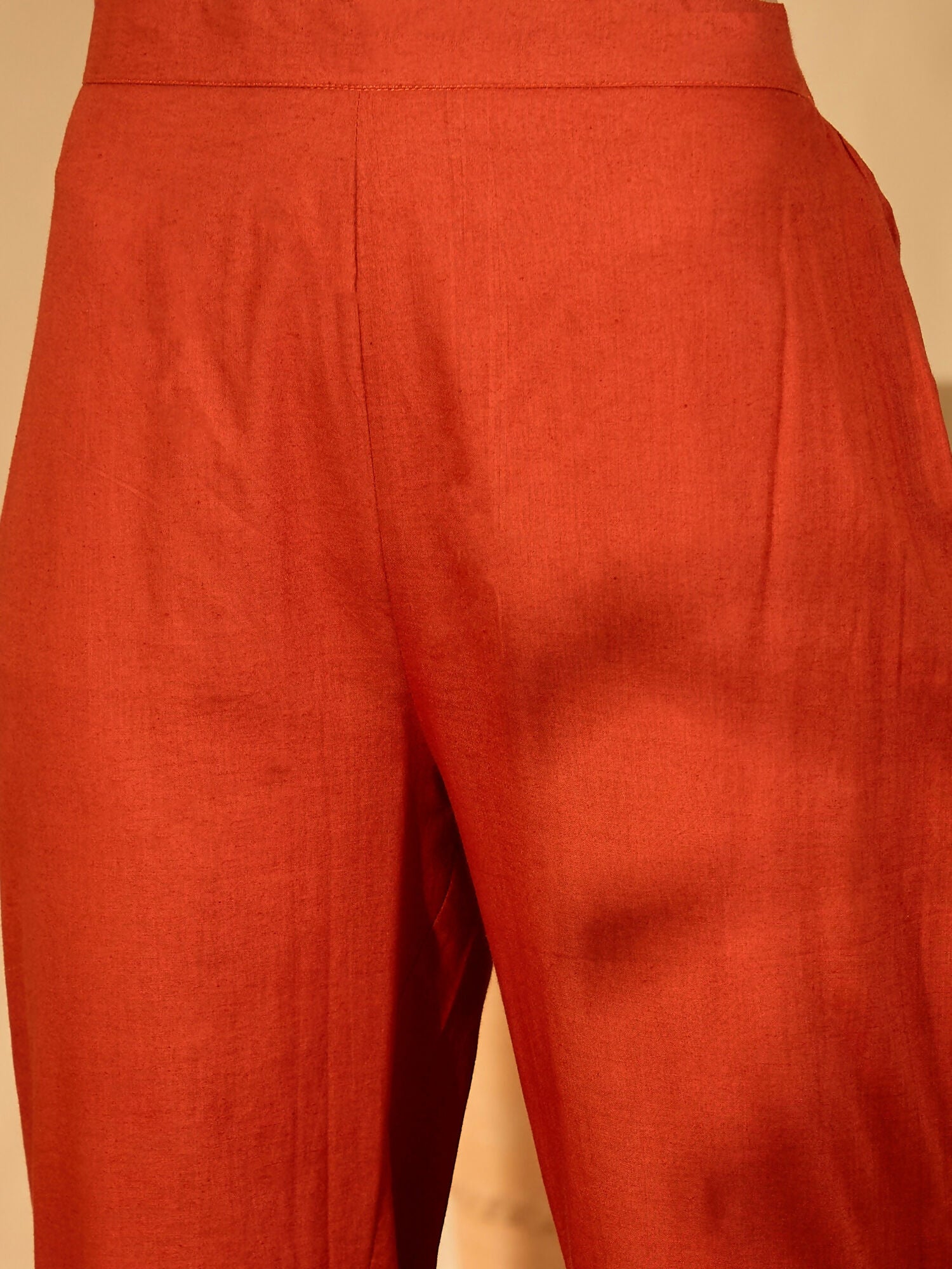 Joban Fashion Embroidery Rust Pure Cotton Cord Set
