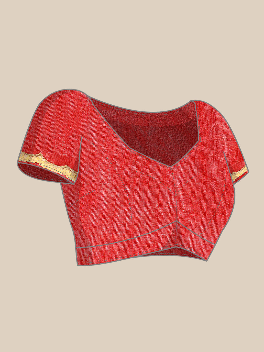 Tikhi Imli Red Floral Sequinned Organza Grab2Buy 