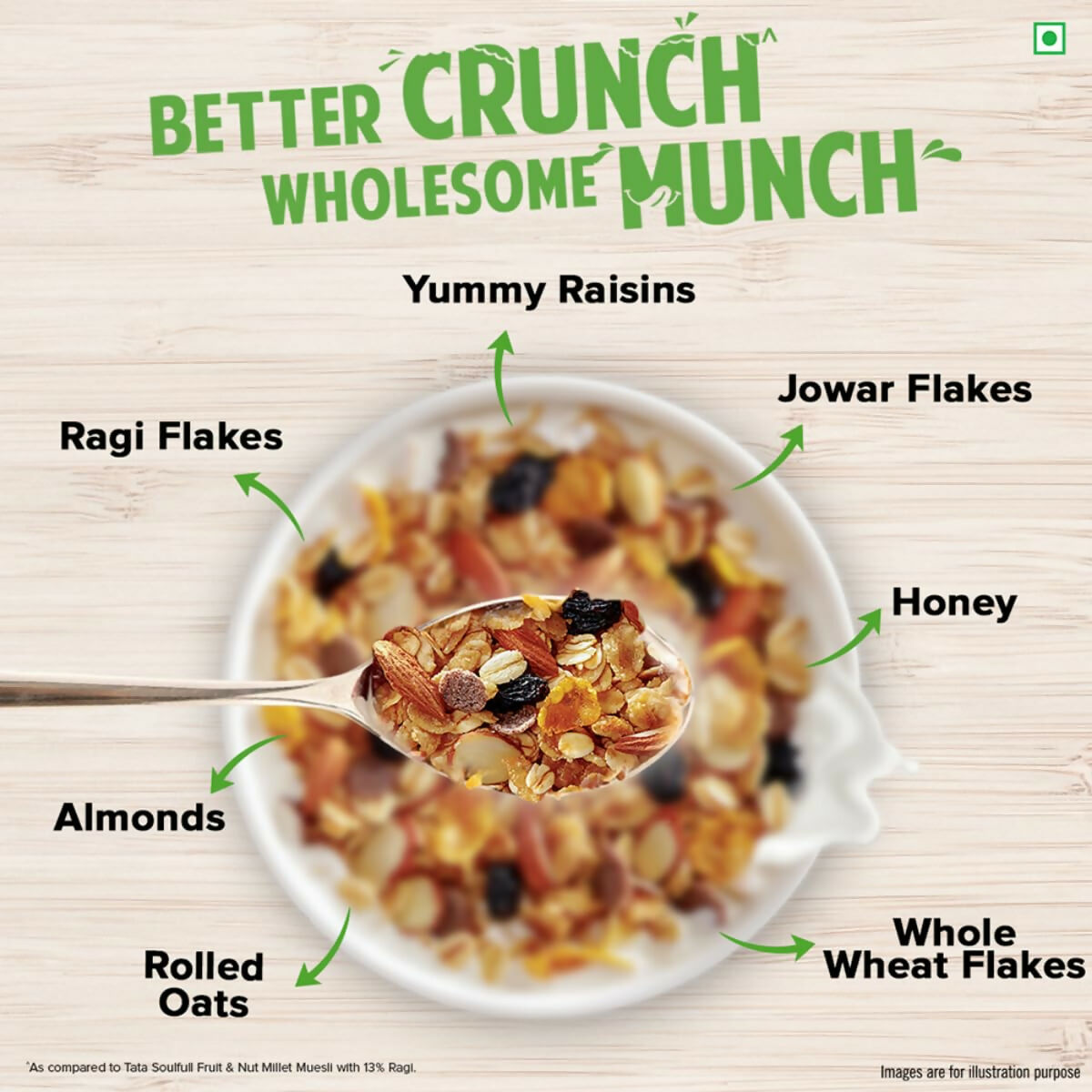 Tata Soulfull Millet Muesli Crunchy Breakfast Cereals - Grab2buy
