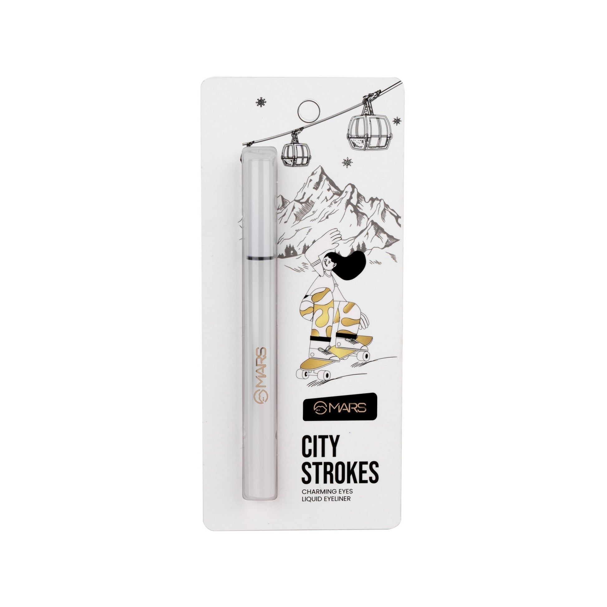 MARS Cosmetics City Stroke Charming Eyes Liquid Eyeliner - 01 White 