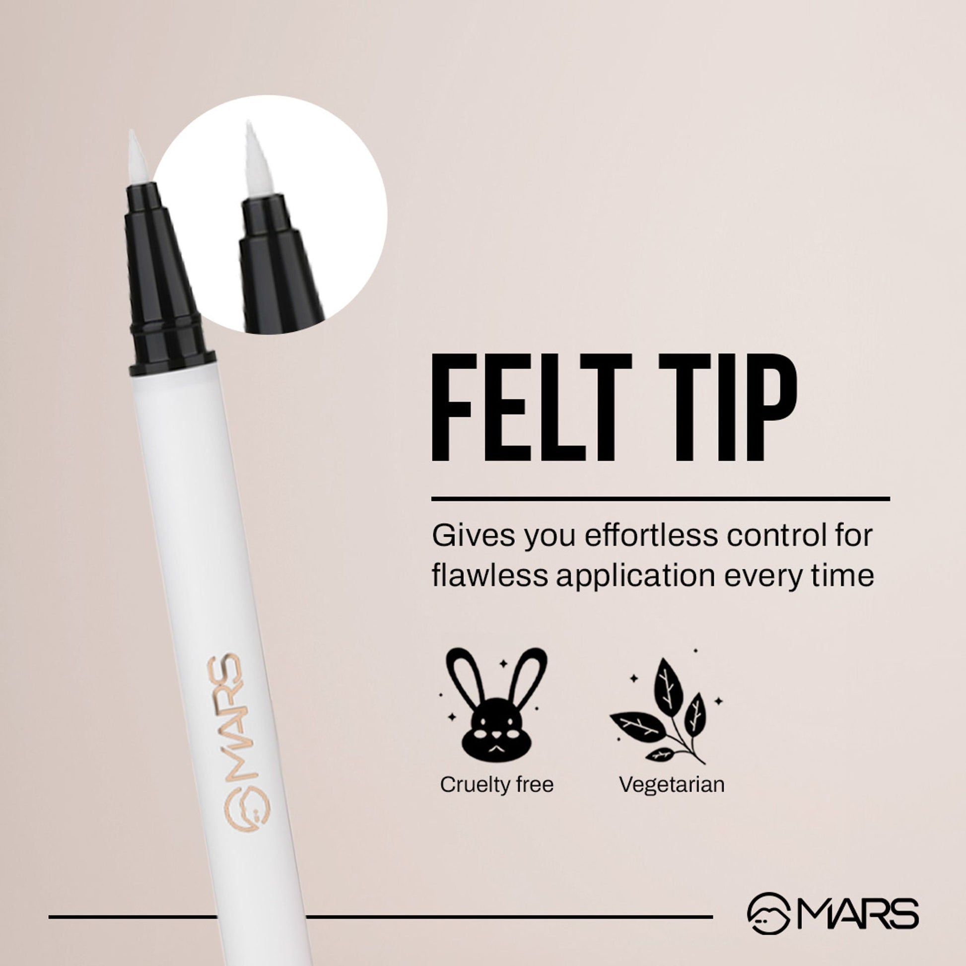 MARS Cosmetics City Stroke Charming Eyes Liquid Eyeliner - 01 White 