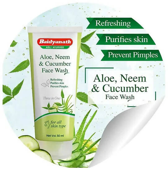 Baidyanath Jhansi Aloe, Neem & Cucumber Face Wash - Grab2buy