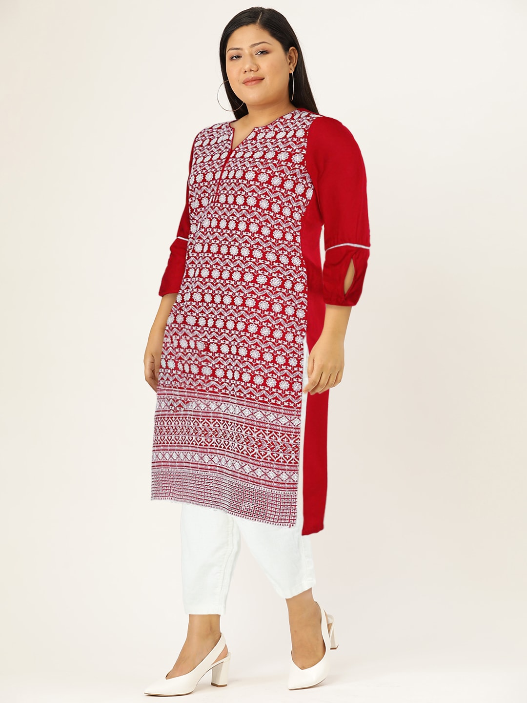 HERE&NOW Embroidered Thread Work Kurta