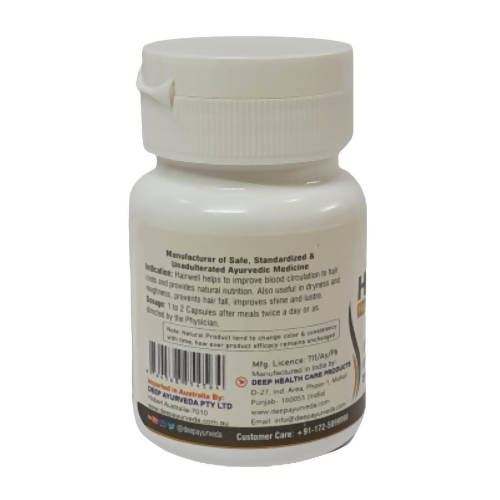 Deep Ayurveda Hair Well 500mg Veg Capsules - Grab2buy
