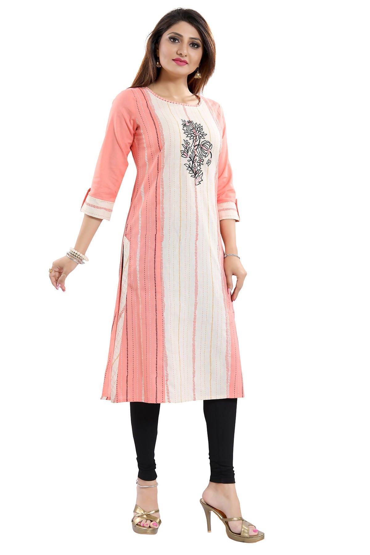 Snehal Creations Tantalising Tomato Cotton Printed Tunic For Everyday Wear