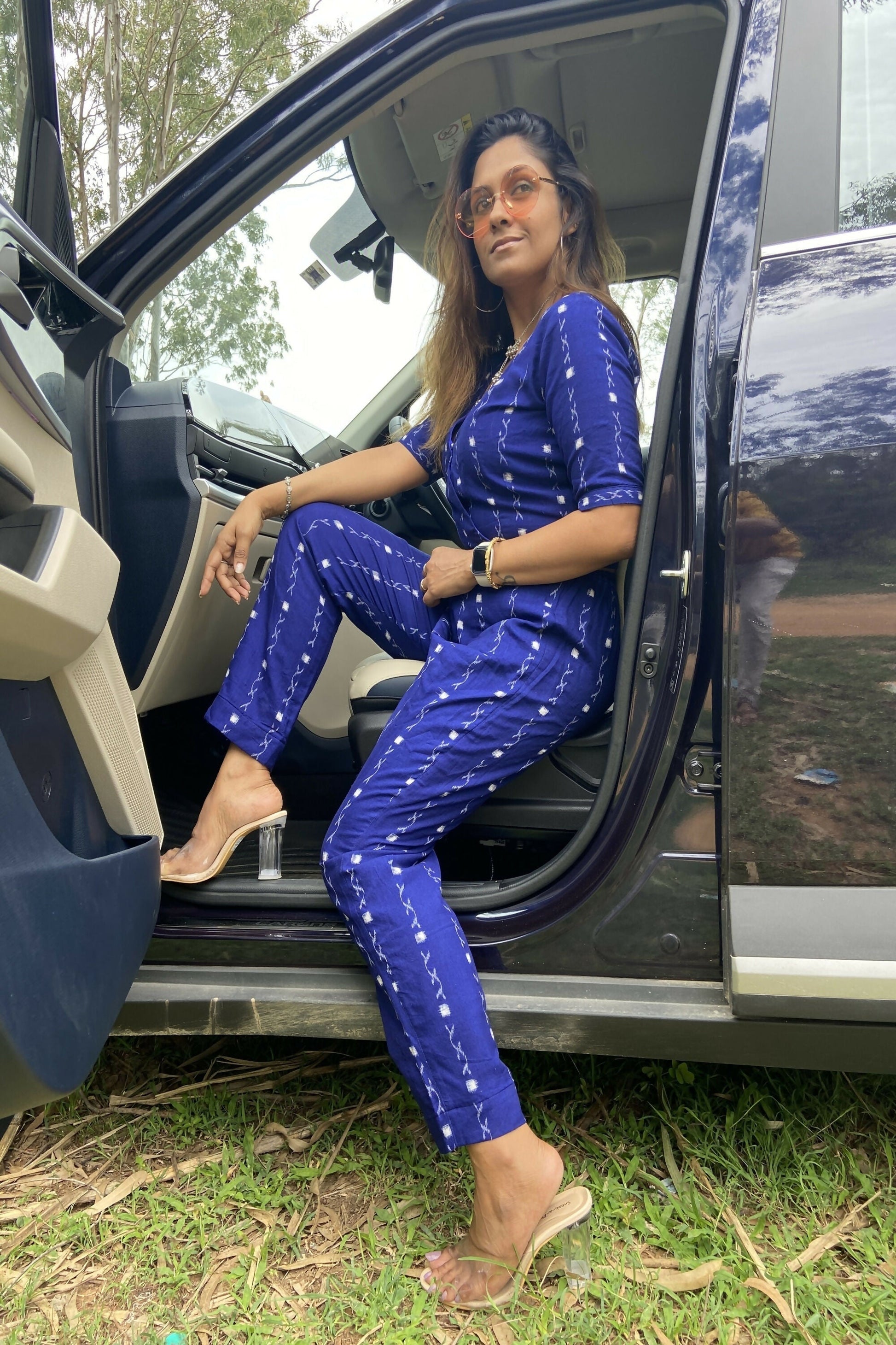 Earthyweaves Nilaranya Sambalpuri Co-ord Set 