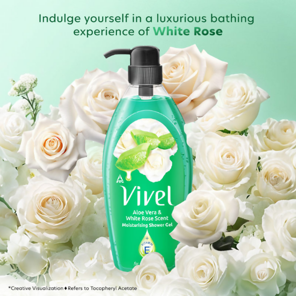 Vivel Aloe Vera & White Rose Scent Moisturizing Shower Gel  Grab2Buy Vivel Grab2Buy