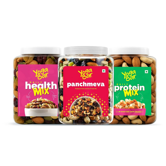 Yoga Bar Daily Health, Protein & Panchmeva Mix Combo  Grab2Buy Yoga Bar Grab2Buy