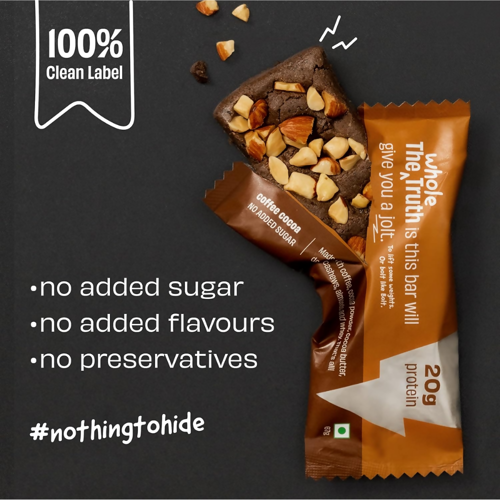 The Whole Truth High Protein Coffee Cocoa Protein Bar  Grab2Buy The Whole Truth Grab2Buy