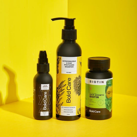 Bold Care Anti-dandruff Shampoo + Procapil Serum + Biotin Supplements Combo - Grab2buy
