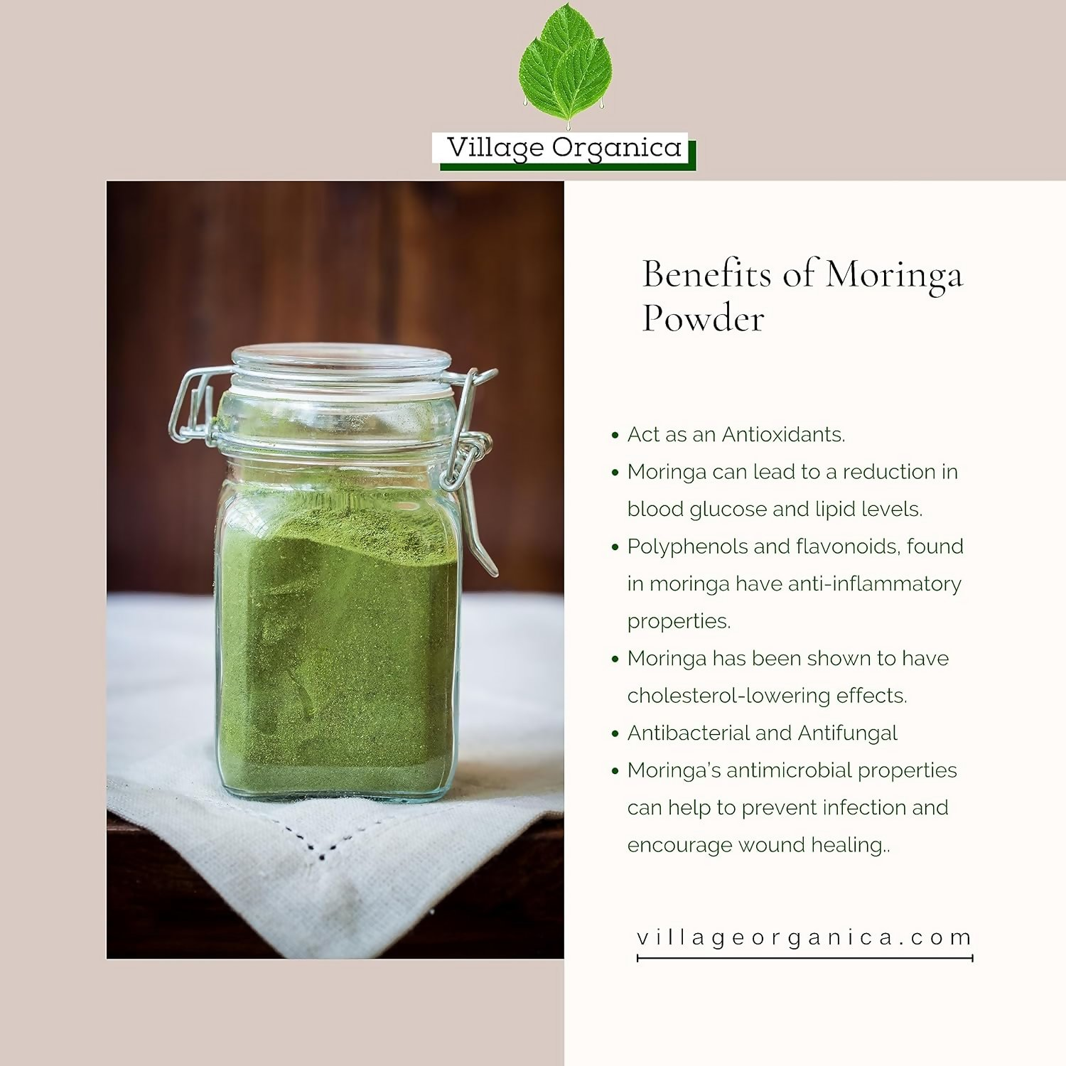 Village-Organica Moringa Powder  Grab2Buy Village-Organica Grab2Buy