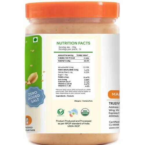 Truefarm Organic Peanut Butter Crunchy-Unsweetened - Grab2buy