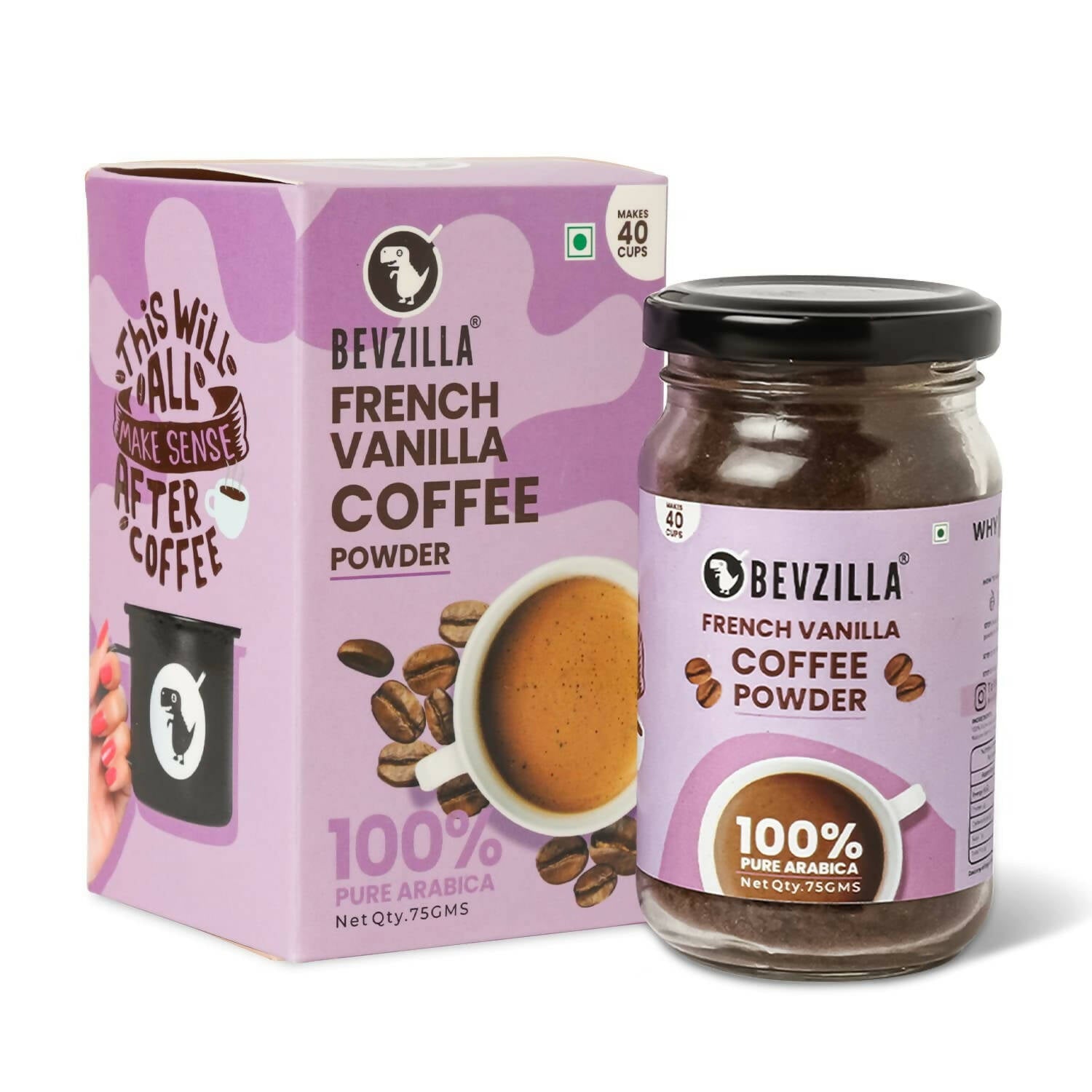 Bevzilla Instant Coffee Powder (French Vanilla Flavour) 