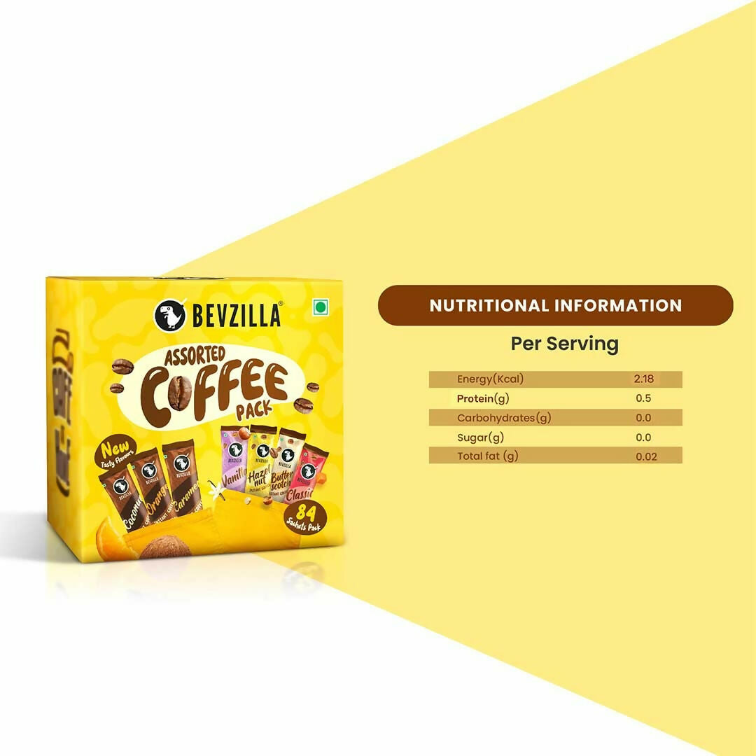 Bevzilla 84 Sachets Assorted Coffee Powder Box 