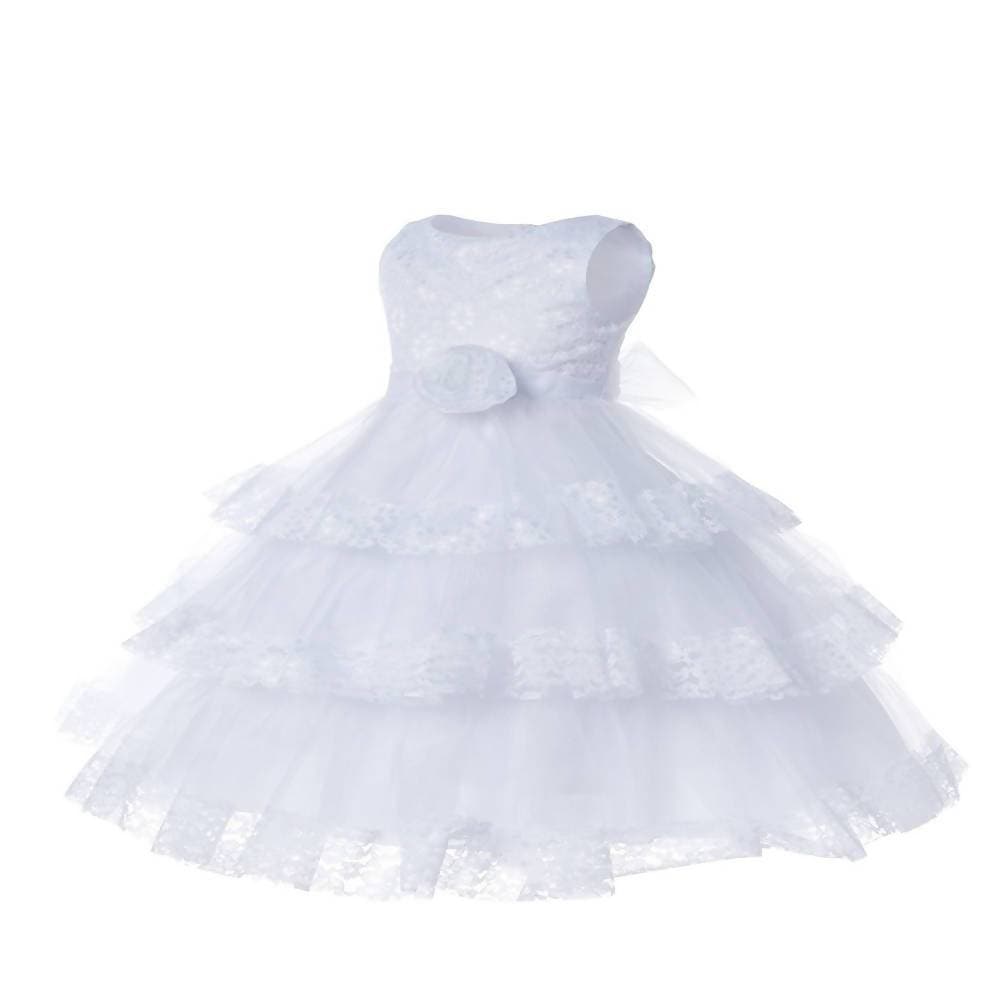 Asmaani Baby Girl's white Colour Satin A-Line Maxi Full Length Dress (AS-DRESS_22115) - Grab2buy
