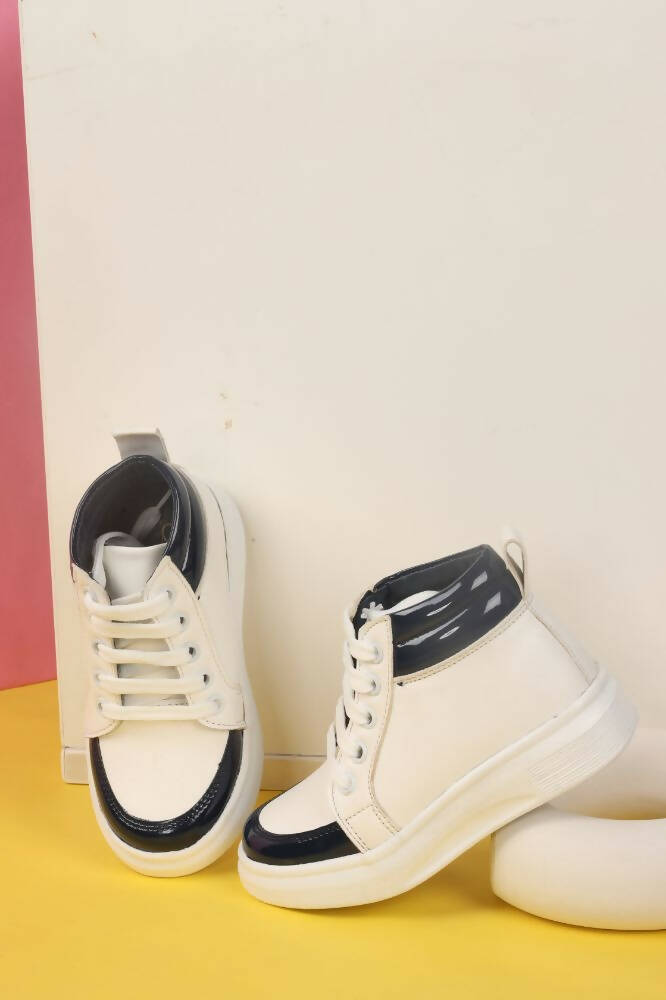 Tiny Bugs For Boys & Girls Mid Top Sneakers - White & Blue  Grab2Buy Tiny Bugs Grab2Buy