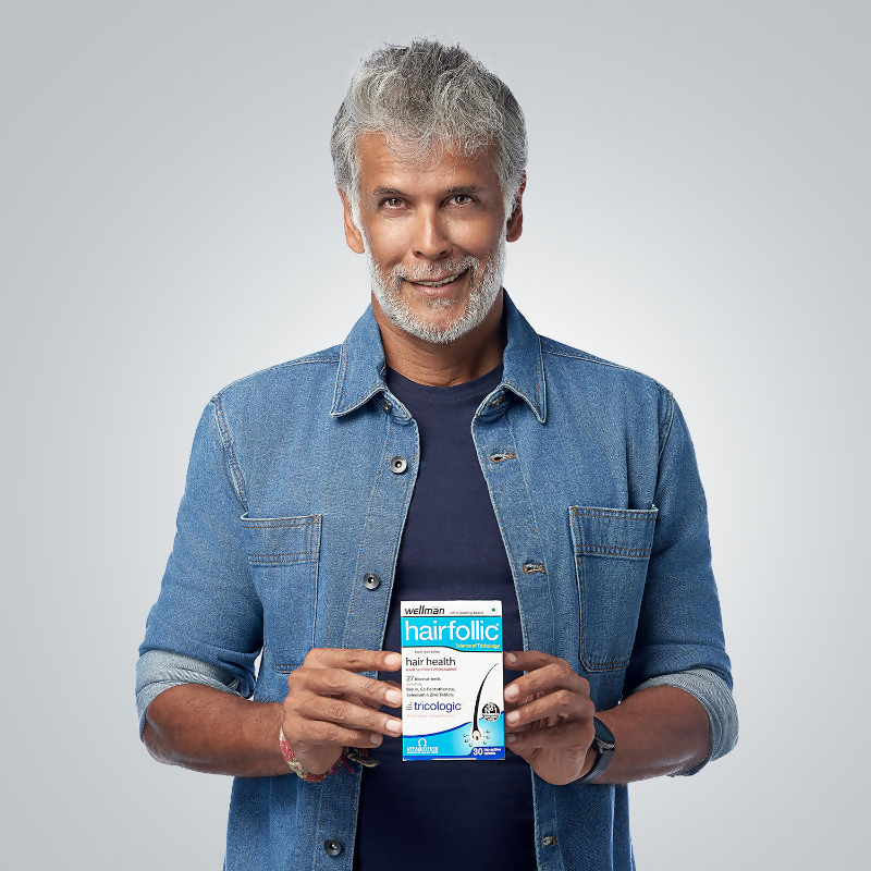 Wellman Hairfollic UK's No.1 Hair Supplement Tablets For Men ( Tricologic Formula 30 Vitamins & Minerals)  Grab2Buy Wellwoman Grab2Buy