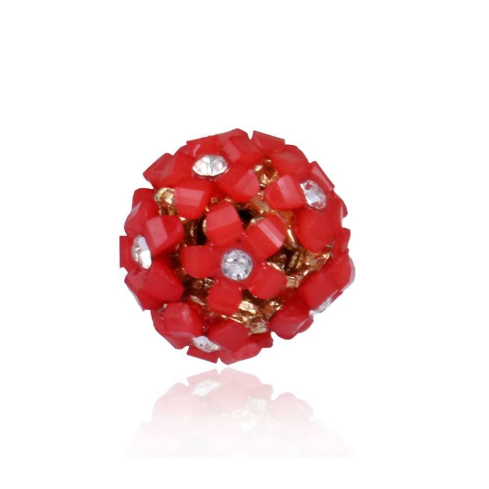 Trendoo Jewelry Gold Plated Stylish Fancy Party Wear Red Studs
