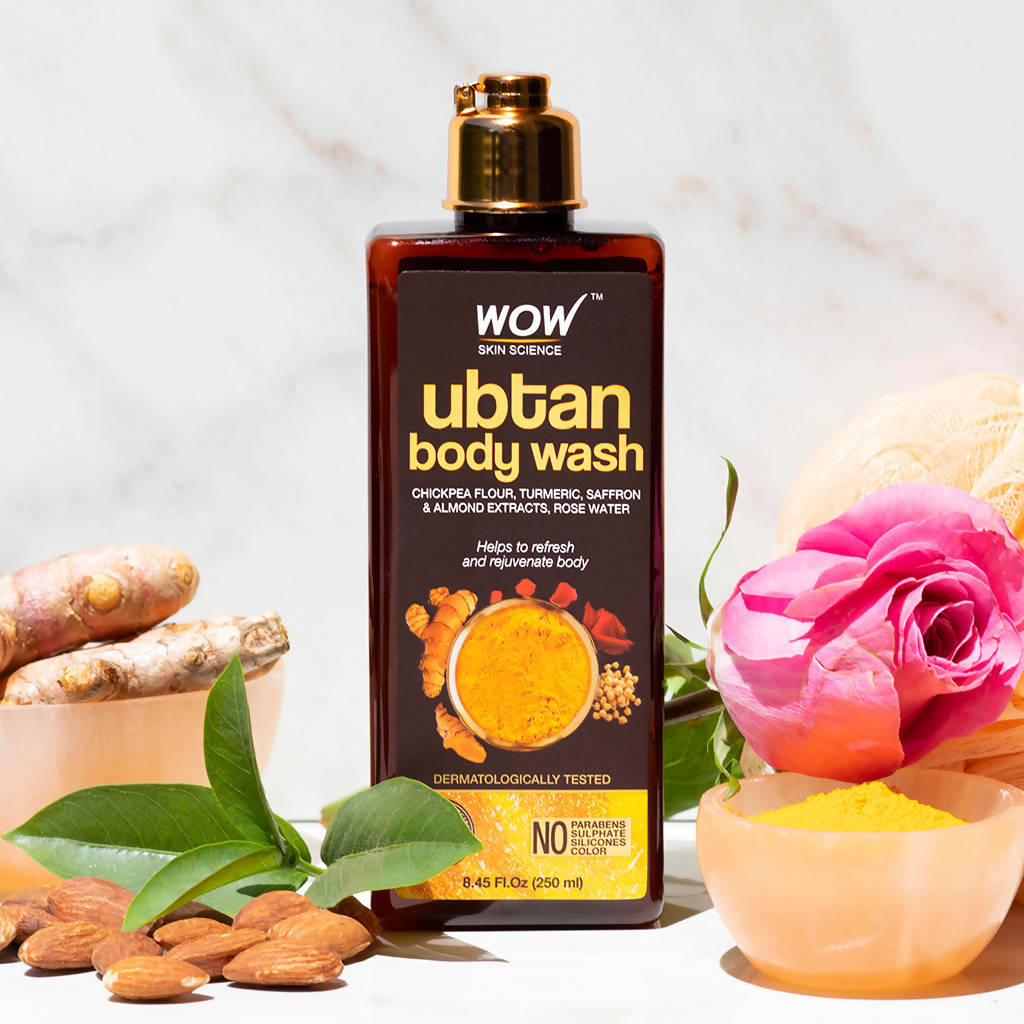 WOW Skin Science Ubtan & Ceramide Body Wash For Revives Dull Skin, Exfoliates and Softens  Grab2Buy Wow Skin Science Grab2Buy