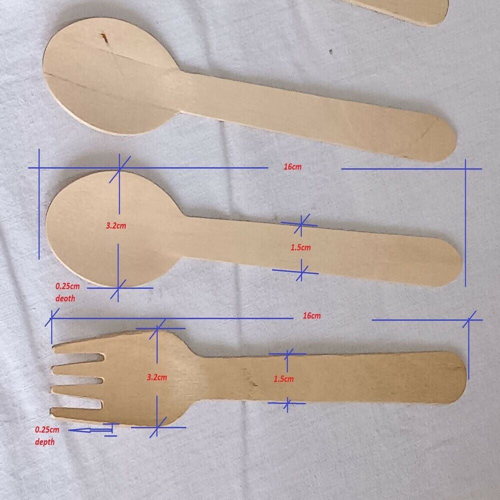 Eco friendly Wooden Spoon & Fork Combo - Grab2buy