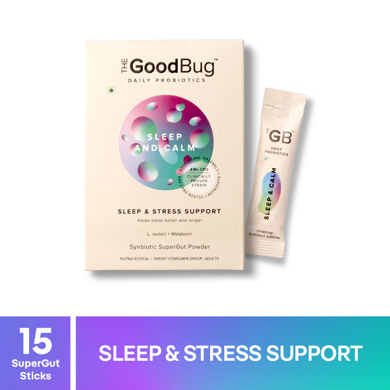 The Good Bug Sleep and Calm SuperGut Powder for Healthy Deep Sleep & Stress Relief 15 Days Pack  Grab2Buy The Good Bug Grab2Buy