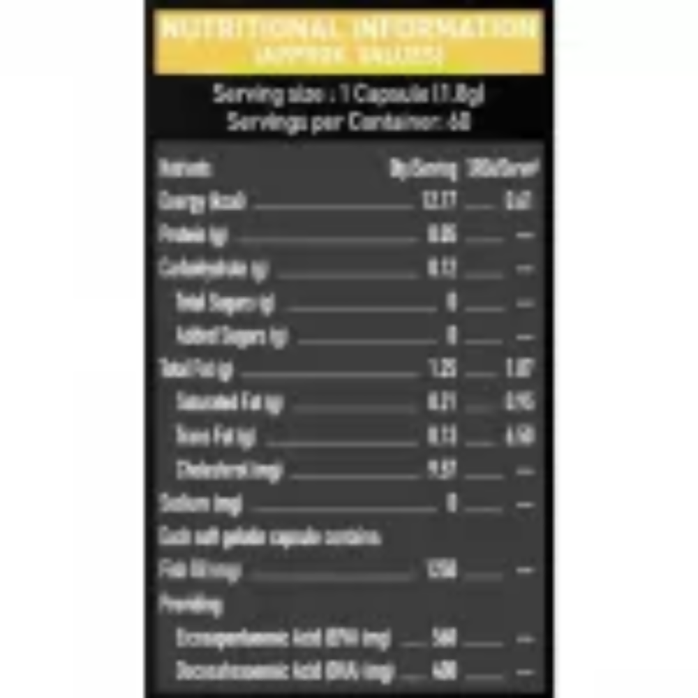MuscleBlaze Omega 3 Fish Oil Gold Capsules 
