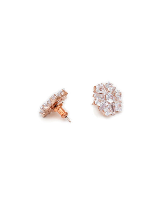 stone stud (Rose gold) - Ruby Raang