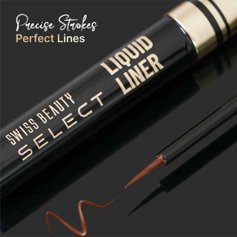 Swiss Beauty Select Here To Stay Liquid Liner, 3-Mood Brown 