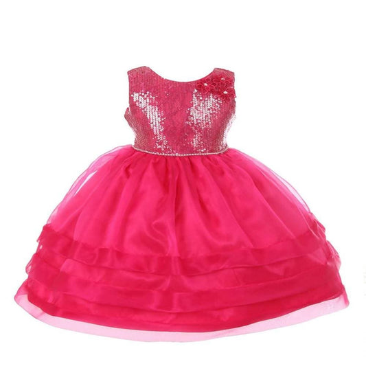 Asmaani Baby Girl's Pink Colour Satin A-Line Maxi Full Length Dress (AS-DRESS_22164) - Grab2buy