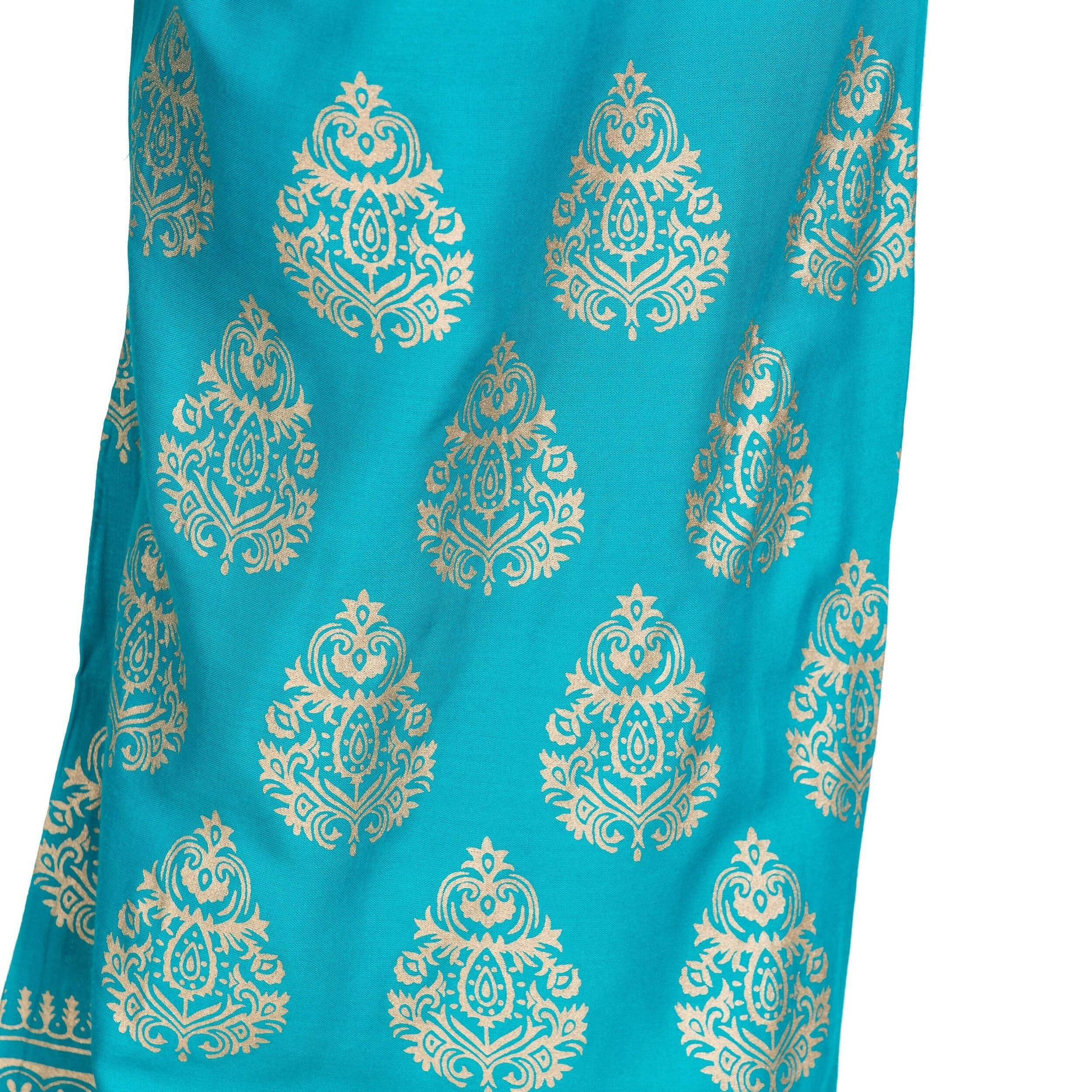 PAVONINE Rama Green Color Golden Printed Rayon Fabric Sharara For Women & Girls