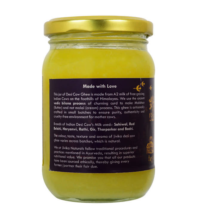 Jivika Naturals A2 Desi Cow Ghee | 100% Desi Gir Cow Ghee | A2 Milk Certified Ghee 