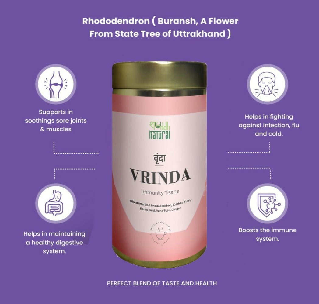 Shuddh Natural Cold Cough Relief Tea Vrinda Floral Tisane 