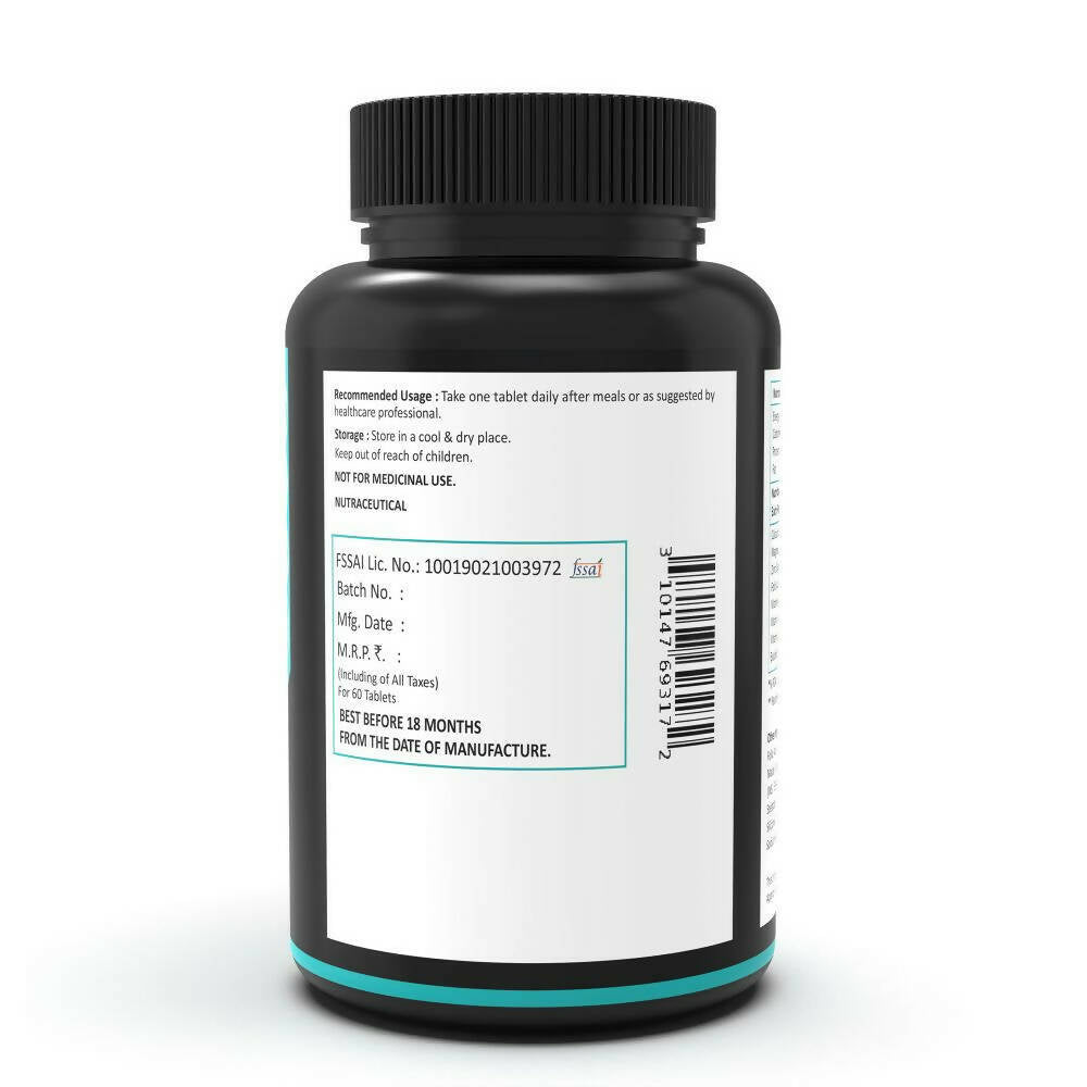 NutritJet Calcium Magnesium Zinc with Vitamin D3 & B12 Veg Tablets 